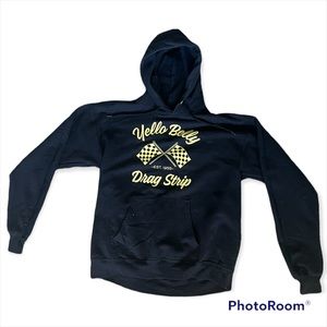 Hanes Yello Belly Drag Strip Graphic Hoodie